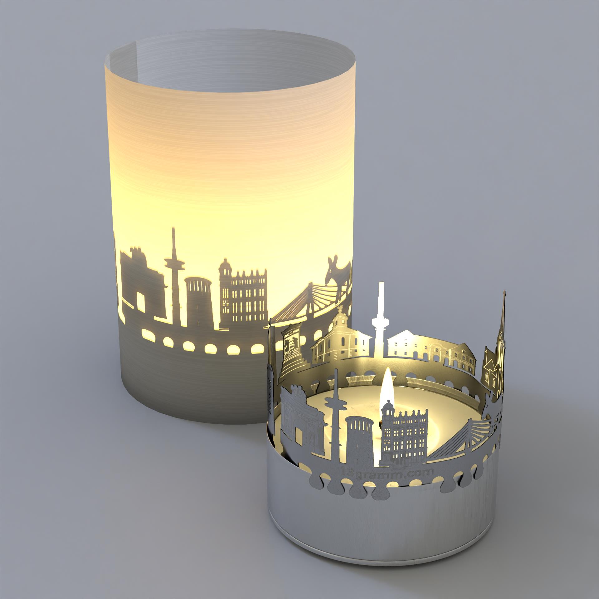 1108_Wesel_Motivkerze_Touristenattraktion_Schattenbild_Skyline_Souvenir_Mitbringsel_Willibrordi-Dom_Engelkirche_Wasserturm_St_Mariae-Himmelfahrtskirche_Lutherhaus