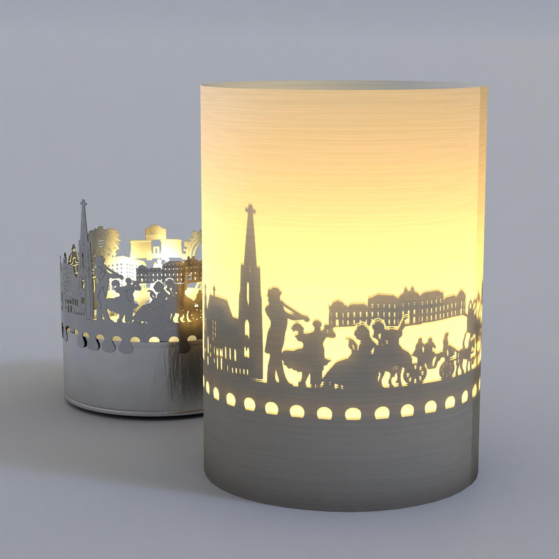 1150_Wien_Geschenk_Souvenir_Postkarte_Schattenspiel_Skyline_Motive_Karlskirche_Stephansdom_Wiener-Sachertorte_Looshaus_Wiener-Secesskon_Hundertwasserhaus