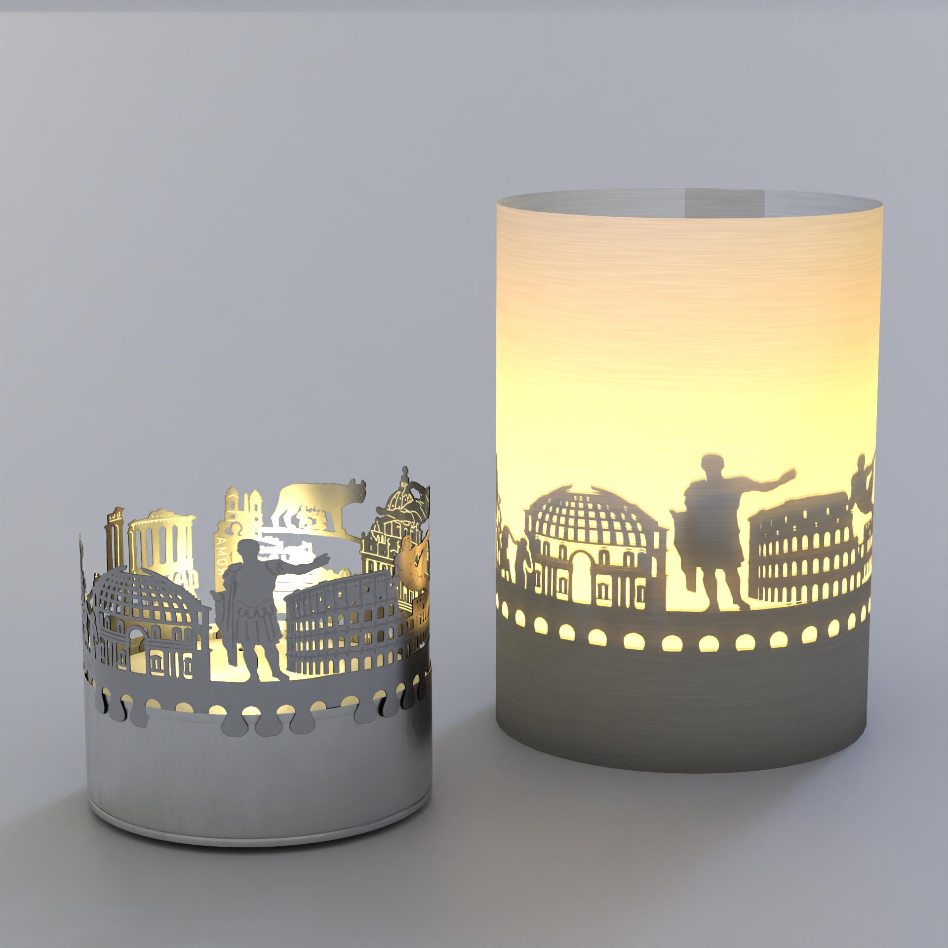 1166_Rom_Motivkerze_Schattenspiel_Italien_Stimmungslicht_Sehenswuerdigkeiten_Rom-Motive_Forum-Romanum_Trevi-Brunnen_Pantheon_Colosseum_Sixtinische-Kapelle_Vatikan