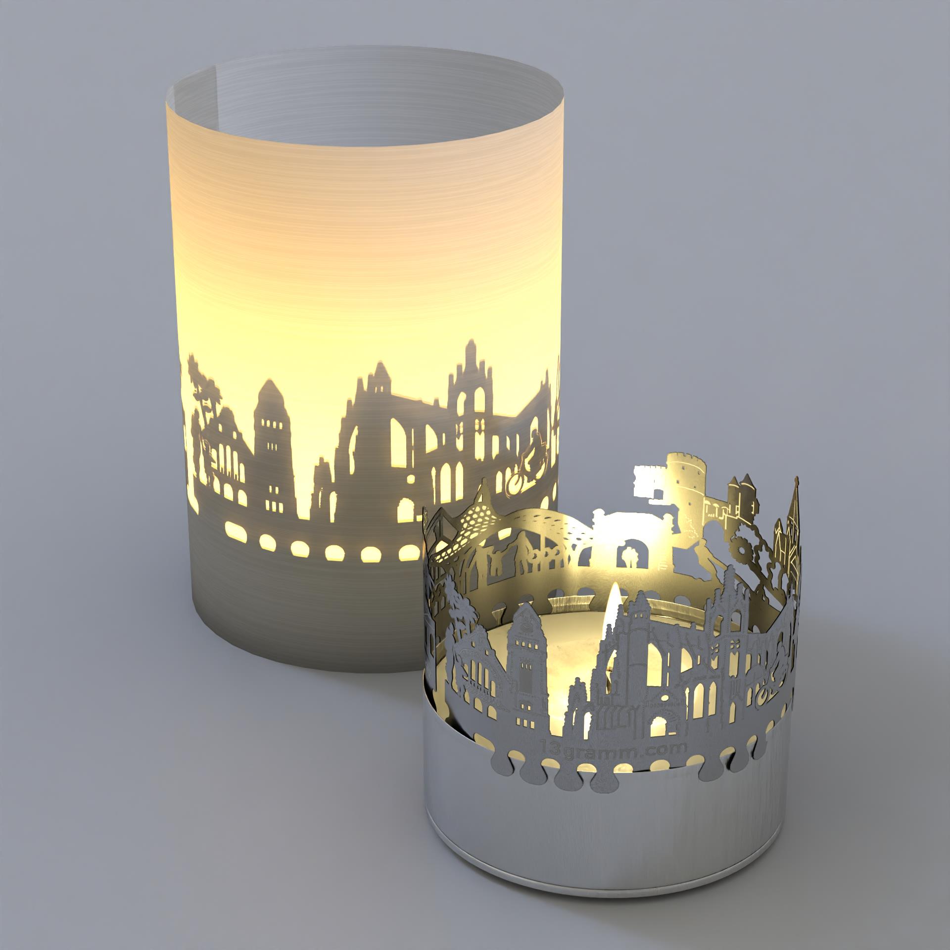 1184_Metz_Schattenspiel-Kerze_Metz-City_Motiv-Windlicht_Metz-Stimmungslicht_Metz-Skyline_Cathedrale-Saint-Etienne_Porte-des-Allemands_Postkarte_Souvenir