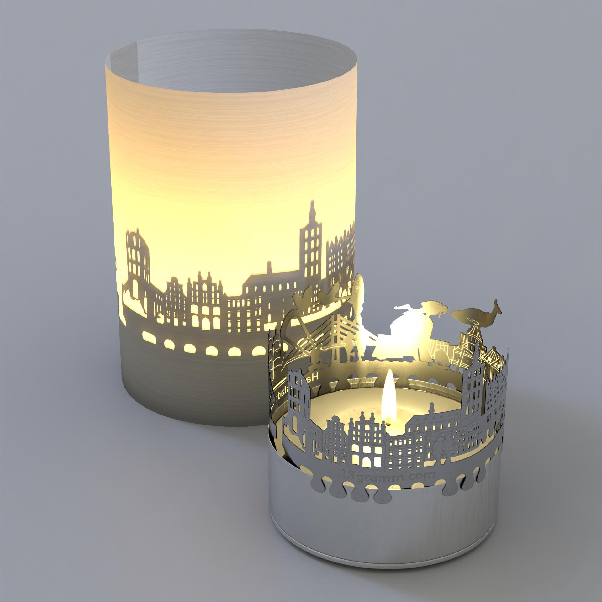 1226_Stralsund_Dekoration_Ostsee_Kerze_Souvenir_Postkarte_Skyline_maritime-Stimmung_Geschenkidee_Jacobikirche_Rathaus_Commandantenhus_Ozeaneum_Ruegenbruecke