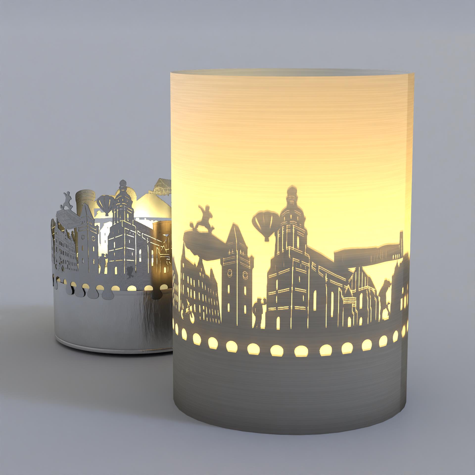 1276_Cottbus_Kerze_Cottbus-Skyline_Souvenir_Geschenk_Cottbus-Postkarte_Stimmungslicht_Mitbringsel_Cottbus-Attraktionen_Spremberger-Turm_Branitz-Schloss