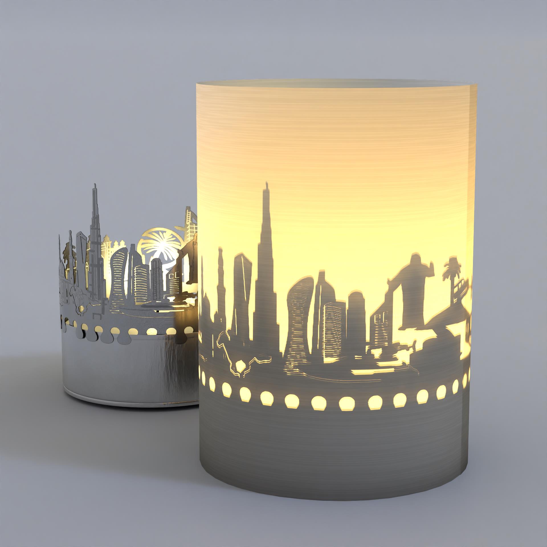 1295_Dubai_Souvenir_Geschenk_Skyline_Motivkerze_Burj-Khalifa_Dubai-Mall_Burj-Al-Arab_Palm-Jumeirah_Dubai-Marina_Scheich-Zayid-Moschee_Dubai-Opera_Dishdasha