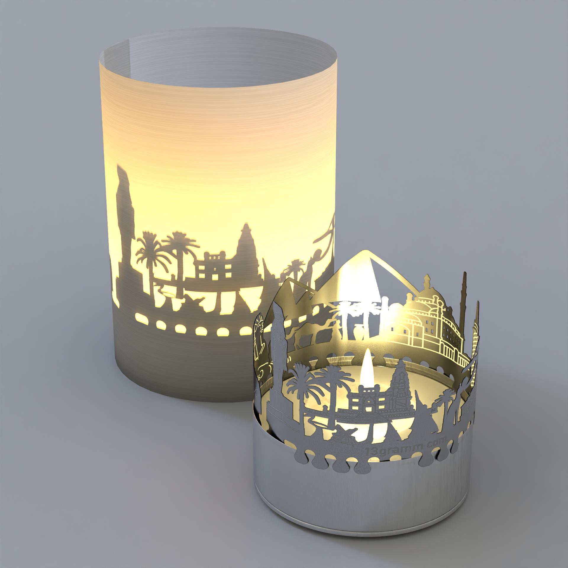 1299_Kairo_Souvenir_Mitbringsel_Teelicht-Windlicht_Postkarte_Skyline_Muhammad-Ali-Moschee_Grosse-Sphinx_Schattenspiel_Atmosphaerisches-Licht_Pyramiden_Nil_Aegypten