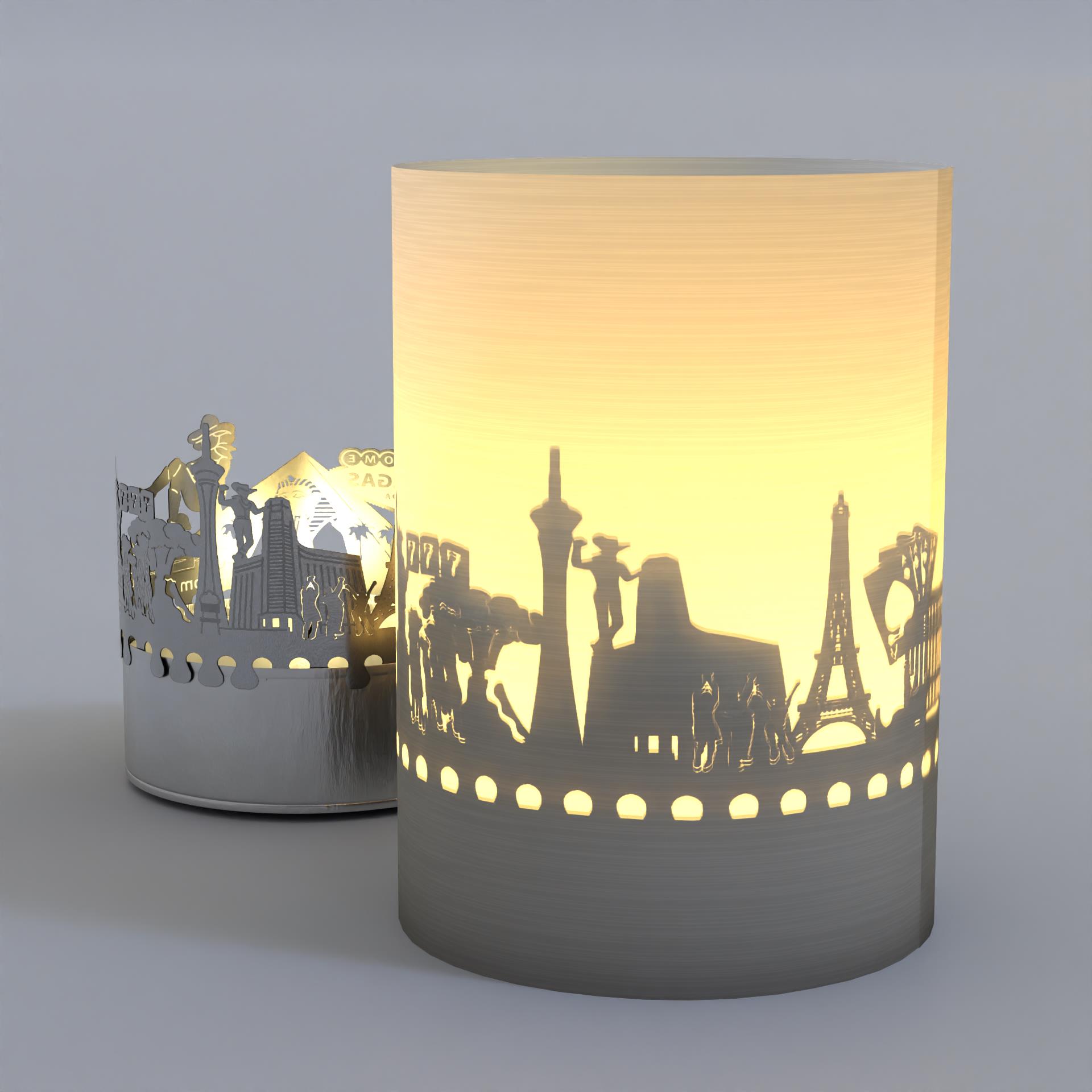 1313_Urlaubserinnerung_Las-Vegas_Souvenir_Skyline_Geschenkidee_Atmosphaerisches-Licht_Kerze_Schattenspiel_Postkarte_Gluecksspiele_Eiffel-Tower_Slot-Machines