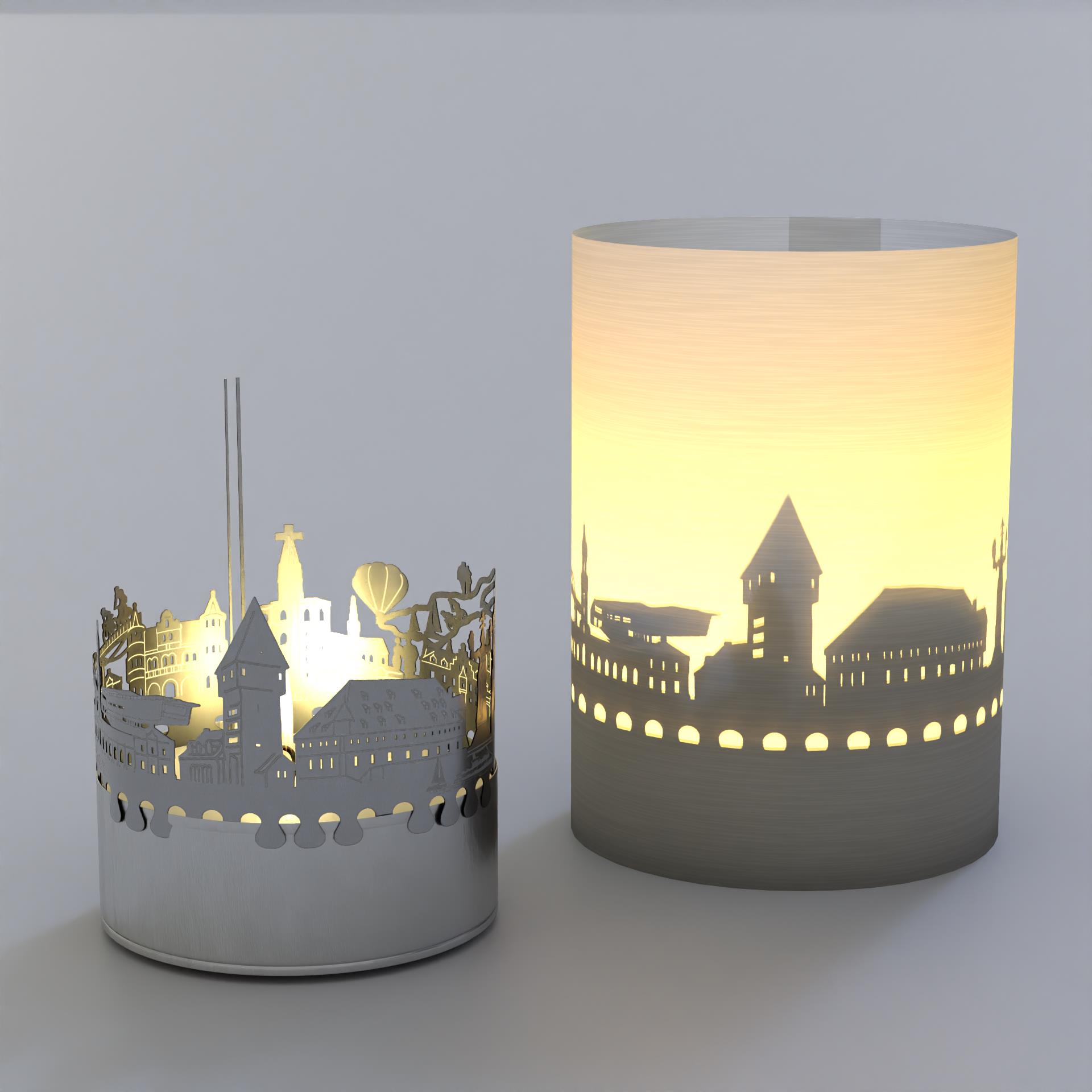 1439_Postkarte_Konstanz_Motivkerze_Souvenir_Geschenkidee_Kerze_Skyline_Sehenswuerdigkeiten_Schnetztor_Bodensee_Konstanzer-Muenster_Rheintor-Turm_Jan-Hus