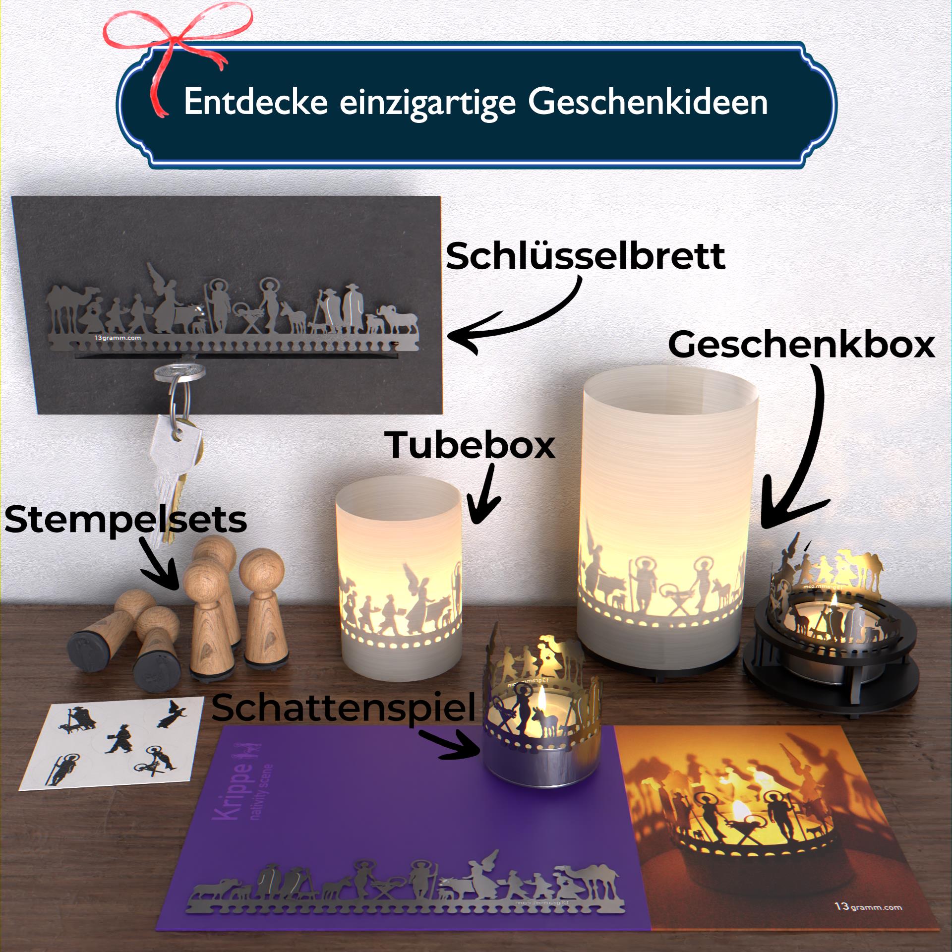 1_Krippe_Motivkerze_Teelicht_Schattenspiel_Geschenk_Dekoration_Wohnaccessoire_Weihnachtsmotiv_Kerzenlicht_Winterdeko_Jesuskind_Maria_Josef_Hirte_Engel_2