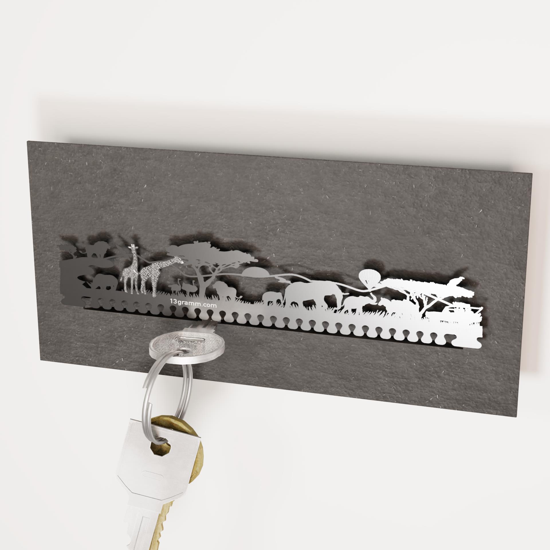 2049_Safari_Schluesselbrett_Shopping_Elefanten_Big-Five_Zebras_Safari-Jeep_Stachelschweine_Giraffen_Abenteuer_Tour_Savanne_Nashorn_Bueffel_Leopard