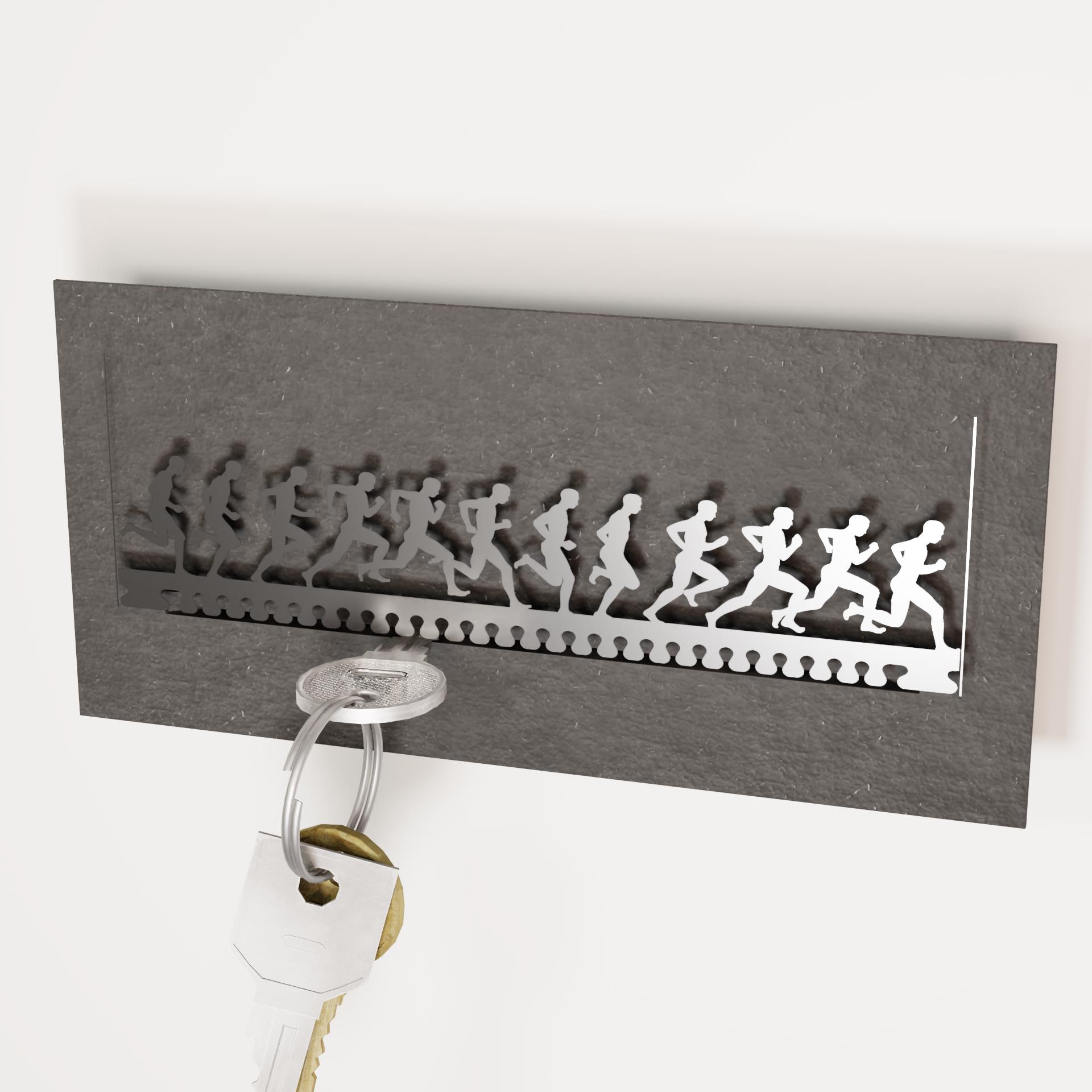 2090_Laufstudie_Bewegungsstudie_Fotografie_Muybridge_Schluesselaufbewahrung_elegantes-Design_Wohnaccessoire_praktisches-Schluesselbrett_sportliches-Motiv