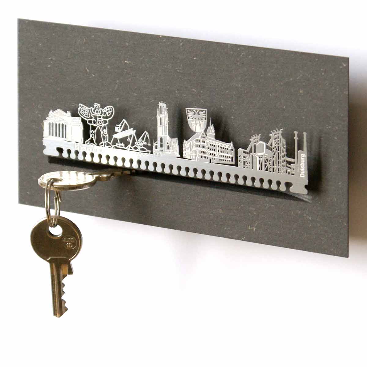 2126_Schluesselbrett-Duisburg_Wohnaccessoire_Souvenir_Geschenk_Schluesselhalter_praktisch_Duisburg-Skyline_Stadtmotive_Wohndeko_Duisburg-City_Shopping_Lifestyle