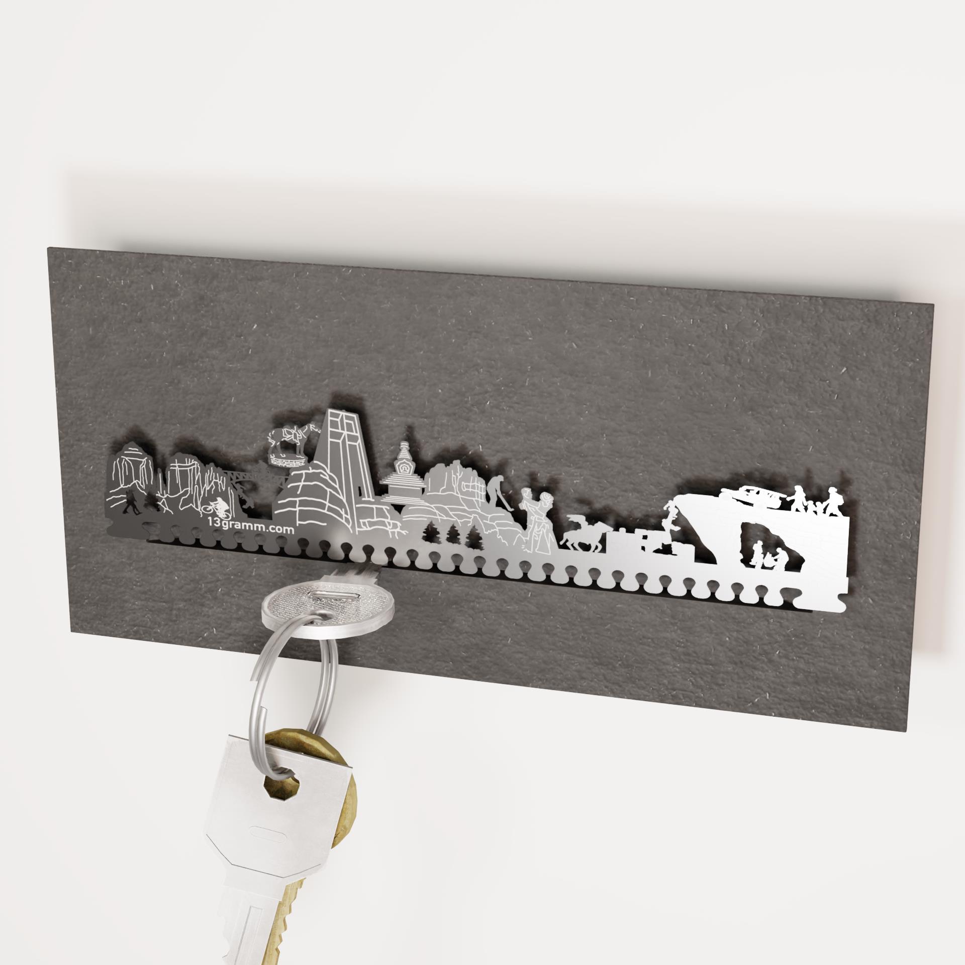 2323_Schluesselbrett-Sedona-Skyline-Schluesselaufbewahrung-im-stylischen-Design_Souvenir_Geschenk_Sedona-Motive_Wohnaccessoire_Cathedral-Rock_Midgely-Bridge