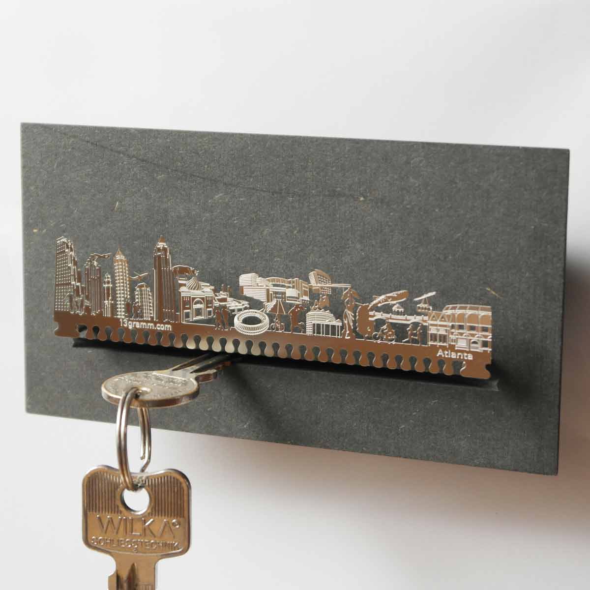 2328_Schluesselbrett_Atlanta_Skyline_Wolkenkratzer_Kultur_Kunst_Theater_Stadion_Museum_Zoo_Park_Garten_Aquarium_Geschenkidee_Andenken_Wohnaccessoire