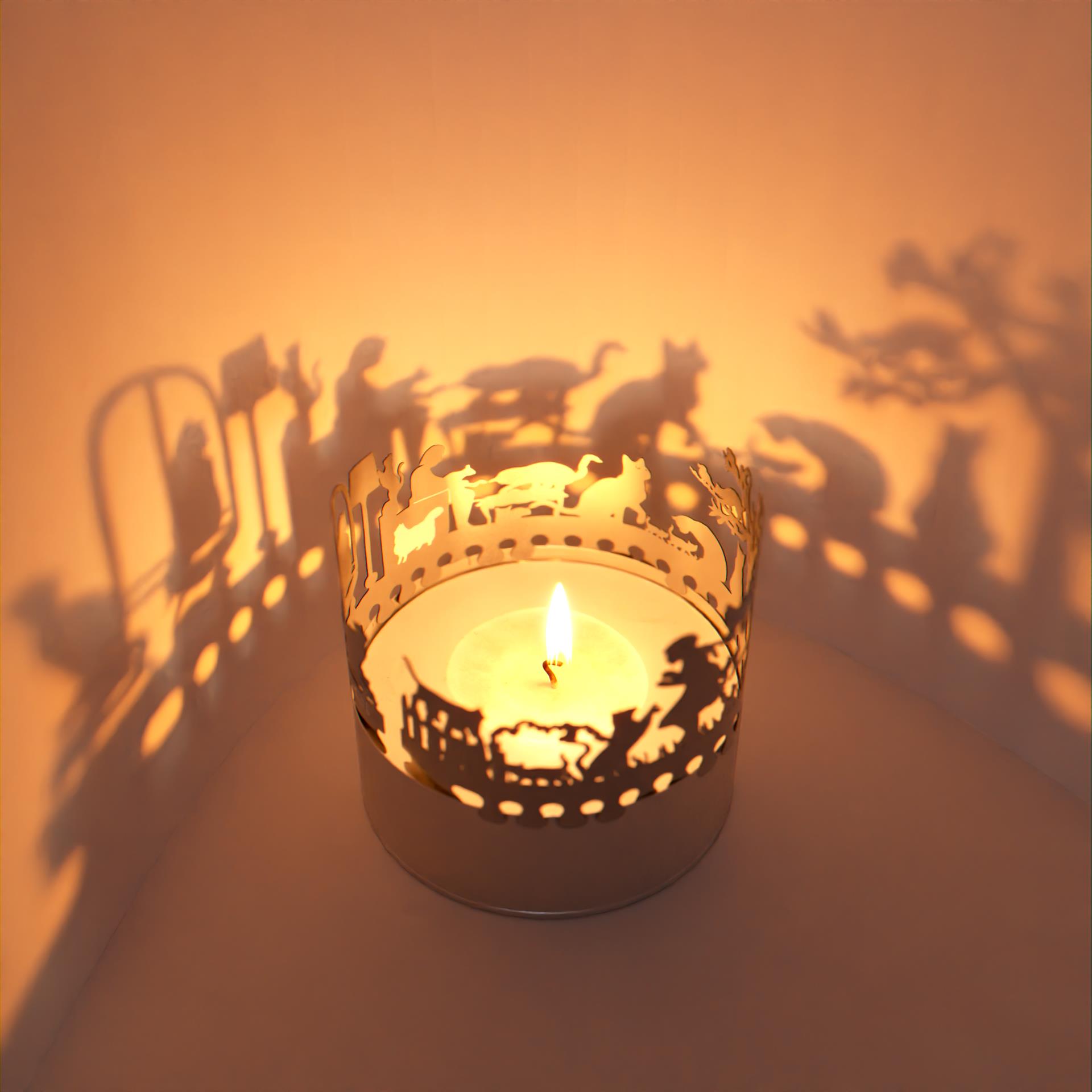 26_Katzen_Windlicht_Schattenspiel_Teelicht_Geschenk_Wohndekoration_Hauskatzen_Schosskatzen_Kratzbaeume_Bengal-Katze_Postkarte