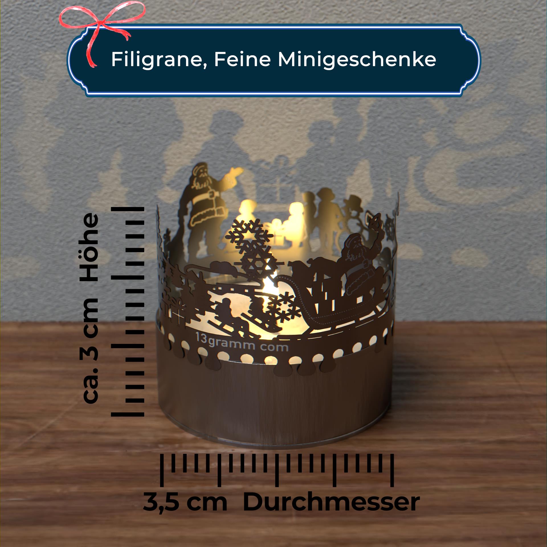 284_Santa-Claus_Geschenk_Kerze_Weihnachtsdeko_Stimmungslicht_Wohnaccessoire_Teelicht-Windlicht_Schattenspiel_Wintermotiv_Muetze_Bart_Rentiere_Schlitten_Postkarte_2