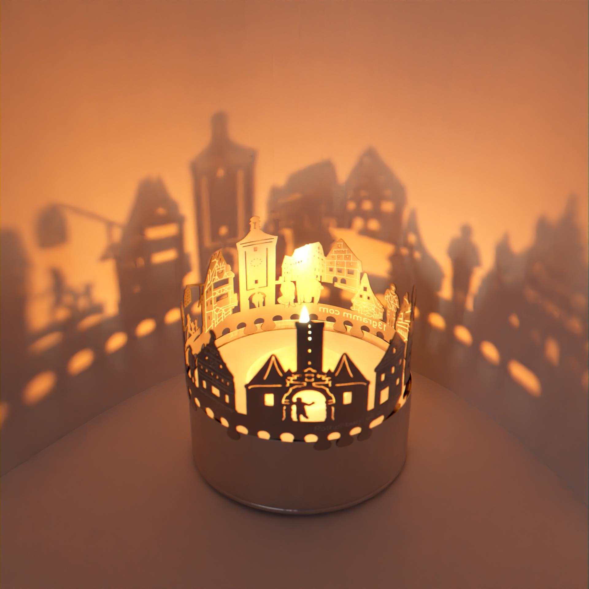 441_Rothenburg-op-der-Tauber_Stadtmotiv_Souvenir_Motivkerze_Schattenspiel_Skyline_Rothenburg-Fan_Ploenlein_Sieberstor_Toeblerhaus_Handwerkerhaus_Geschenkidee