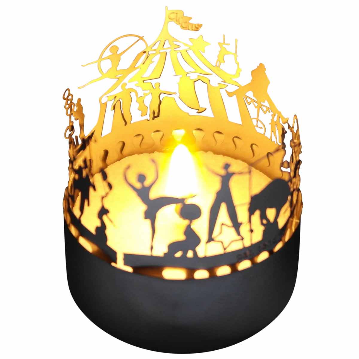 46_Zirkus_Kerze_Dekoration_Zirkusmotiv_Stimmungslicht_Geschenk_Zirkusliebhaber_Wohnraum_Postkarte_Seiltaenzer_Zauberer_Zirkustiere_Publikum_Tiershows_Jonglage_1